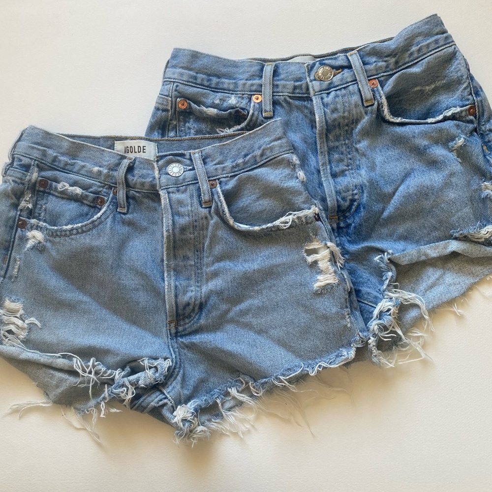 2 pairs of Agolde denim- short length. Size 22